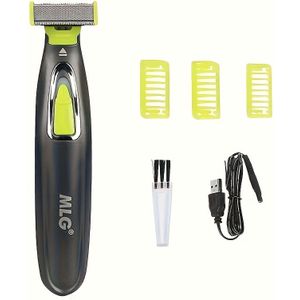 Oplaadbare elektrische scheerapparaat voor zowel mannen als vrouwen - USB-aangedreven volledige lichaamsverzorger met een voor moeiteloos haarafscheren op baard, oksels, benen en borst.