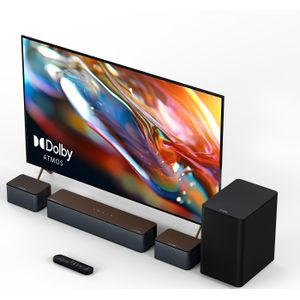 ULTIMEA Compatibel met , Soundbar voor Smart TV met Subwoofer, Pieksnelheid 410W, 3D Surround Geluidssysteem voor TV, Surround en Bas Instelbaar Thuisbioscoop