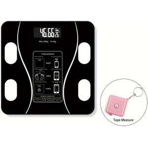 Weegschaal + Meetlint Set (2-Pack), [180Kg Capaciteit] Slimme Draadloze Body Scale - Digitale Weegschaal met , Track Weight Trends, Hoge Precisie, 3 Units (Kg/Lb/St), (Geen Batterij)