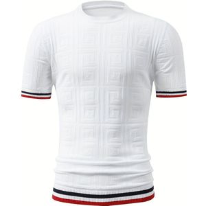 - Short-sleeve Knit Pullover For Men's Casual Fashion.