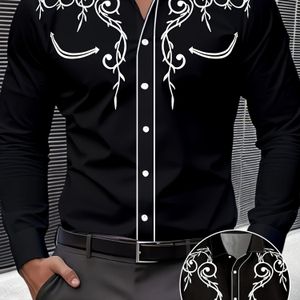 Stijlvol Herenoverhemd met Lange Mouwen - Ademend, Casual met Knoopsluiting en Kraag voor Lente/Herfst