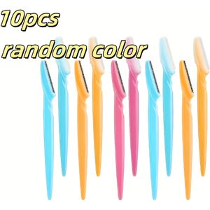 10 stuks Roestvrijstalen Wenkbrauwscheermesjes - Multifunctioneel Body Grooming Tool met Scherpe Messen, Eenvoudig Trimmen, Geen Accessoires Inbegrepen, Perfect Valentijnscadeau!