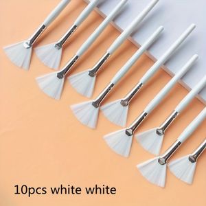 10 stuks Waaier Vormige Make-up Kwasten voor Fondatie, Multifunctionele Gezichtsmasker Borstel en Essentiële Olie Verfkwasten - Schoonheidsmake-up Gereedschap voor Vrouwen