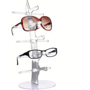 Glasses Acrylic Glasses Rack Eyeglasses Display Stand Holder Storage Organizer For Jewelry Eyewear Display For Selling Clear, Shelf Baskets