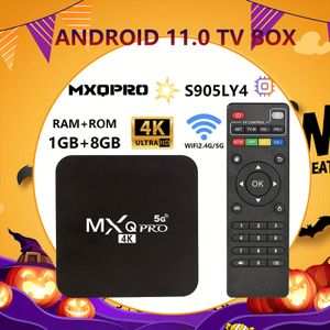 YLEEGS MXQPRO Netwerk TV Set-Top Box met Processor, 4K@60Hz HDR10+ Speler, DTS: Sound, WiFi 6, Gigabit Ethernet, USB 2.0, Metalen Behuizing voor Smart TV, Compatibel met Netflix//