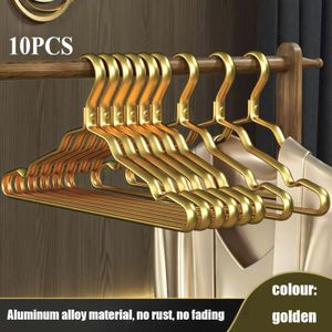 5/10pcs Premium Aluminum Suit Hangers, Heavy Duty Metal Clothes Hangers With Smooth , Slim & Sturdy For Jackets, Trousers, Shirts, Wet And Dry Use