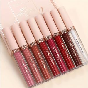 8-delige Lipglossset - Matte Vloeibare Lippenstift Zonder Beker, Waterdichte Getinte Kleuren voor Verschillende Dagelijkse Gelegenheden
