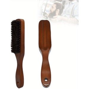 Wood Handle Cleaning Brush Hairdressing Beard Brush Barber Hair Styling Comb Shaving Tools For Men