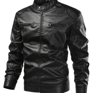 Herren Slim-Fit Jas - Retro Biker Stijl met Ritszakken, Lange Mouwen, Zwart, Perfect voor Lente & Herfst Casual Uitjes, Buitenjas | Retro Biker Jas | Stijlvolle Stikdetail