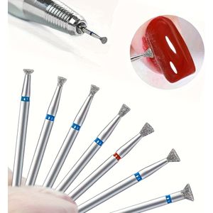 7 stks Emery Nagelboorbits, Driehoekige Nagelpolish Tool voor Manicure en Pedicure