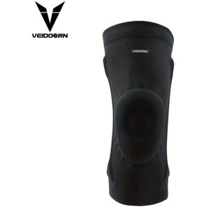 1 stuk VEIDOORN Professionele Kniebrace met Verstelbare Scharnierstabilisatie, Compressie & Gerichte - Kniebandstabilisator voor &, Postoperatief, (Zwart/Wit)
