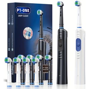 Twee Combinatiepakket Elektrische Tandenborstel Volwassen Oplaadbare Volledig Automatisch Blekende Intelligent Studentenpaarmodel Diepe Reiniging Tandenschoonmaker Familie Combinatie Set