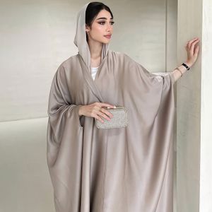 Elegante losse Abaya Kaftan voor dames - Lange mouw, kleur, Batwing mouwen, traditionele Midden- stijl, polyester, alle seizoenen , culturele dracht|Elegante Abaya|Polyester Abaya