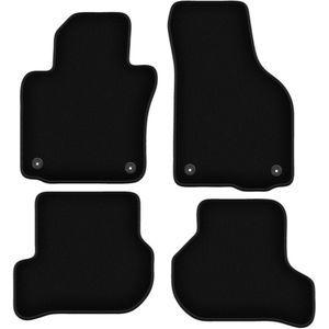 Velour zwarte vloermatten voor: Volkswagen Golf VI Hatchback, , Combi (2009-2013)