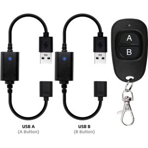 5V Kleine Draadloze Afstandsbedieningsschakelaar, Elektronisch Apparaat USB 2- Afstandsbedieningsschakelaar, Geschikt voor Huisnachtlampje Fan LED en Kantoorgebruik