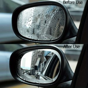 2-Pack PVC Rainproof Protective Film voor Achteruitkijkspiegels - Heldere Waterdichte Stickers voor Voertuigen, Spiegel Regen Beschermfolie