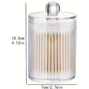Acryl Transparante Swab Houder, Swab Opberg Container, Tandje Dispenser, Make-up Swab Doos, Plastic Medicijn Badkamer Canister Opberg Organizer, Vanity Cosmetische Organizer