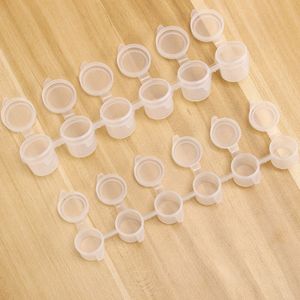 10 strips 60 potjes lege verfstrips, mini verfbeker doos pod, kunstnijverheid plastic opbergdoos, pigment container, tekenbenodigdheden, PP materiaal