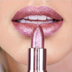 Rose Smoke Poederlippenstift - Glanzende Fluweelachtige Textuur, Waterdicht & Vlekbestendig, Langdurige Schitterende Roze Tint, Perfect voor Valentijnsdag Geschenken & Casual Kleding