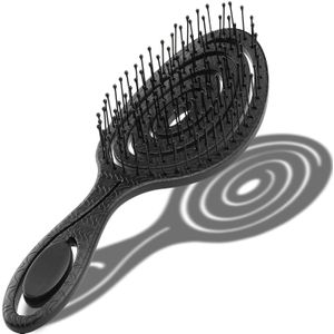 1st Unieke Spiraal Haarborstel, Biologische Ontklitbare Haarborstel, Trekt Niet aan het Haar - Haarrechte Borstels voor , Krullend & Nat Haar - voor Vrouwen en Mannen