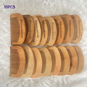 10/30/50/70 Aanpasbare Houten Haar- en Baardkammen - Verfijnde Tandenpasta Zakvorm, Gepersonaliseerd Logo Ontwerp, Geschikt voor Haarverzorging, Stijlvol Stylinggereedschap met Elegante Handgreep