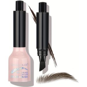 Waterdichte Langhoudende Wenkbrauwkleurcrème met Borstel, Vlekbestendige Vloeibare Wenkbrauwpotlood voor Nauwkeurige, Uitziende Wenkbrauwen, Waterdichte Wenkbrauwgel, Pen, Wenkbrauwkleurcrème