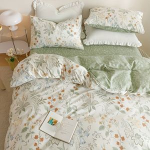 3-delige set met beddengoed met springkleurige beddengoedset