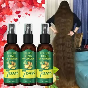3 7 Dagen Gember Haarverzorgingsspray - Hydraterende Hoofdhuidmassage, Essentiële Olie Blend voor Alle Haartypes, Haarverzorging | Gember Hoofdhuid | Vloeibare Haar Essentials