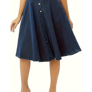 Knoopsluiting Elastische Maxi Rok