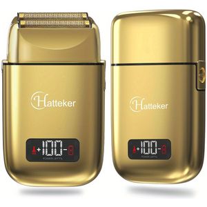 Hatteker Heren Metalen Scheerapparaat LCD Scheermachine voor Mannen USB Oplaadbare Elektrische Scheerapparaat, HATTEKER
