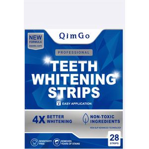 14 Paar/28 Strips Verbeterde Nieuwe 4X Tandstickers, Draagbare & Niet-Irriterende Whitening Tandenpasta