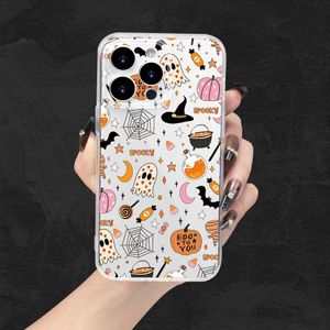 Pumpkin Lamp Pattern 2.0mm Thickness Transparent Case Protective And New Upgraded Transparent Case For Iphone15 14 11 Pro Plus Pro Xr Xs Xsmax Se 7 8 Used As A Gift