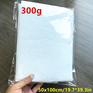 1pc White Polyester Single-sided Fusible Interfacing Fabric, Multiple Thicknesses 200/300/400g, 50x100cm, Ideal For Wallets, Bags, Coin Purses, Travel Bags, Diy Craft Projects