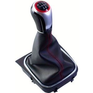 1 stuk 5/6 Versnellingspookknop PU Lederen Schakelhendelbeschermer voor VW Rabbit Golf 5 Jetta MK5 2004-2010 en VW Golf 6 Jetta MK6 2010-2014