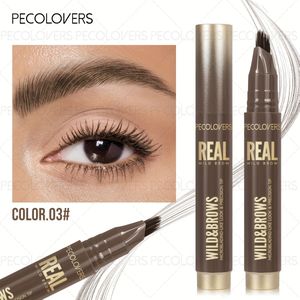 Langdurige Wenkbrauw Tint Crème met Borstel - 4D Microblading Wenkbrauw Pen, Fijne Schets Vloeibare Wenkbrauw Make-up, //Rood/Groen, Wenkbrauw Tint Crème