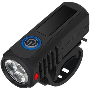 Draagbare fietskoplampen met USB-oplading, nachtfietskoplampen met bereikwaarschuwingslichten, ultraheldere mountainbike koplampen