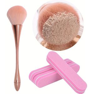 21-delige Set Nagelverzorgingsborstels, Mini Sponsvijl Stripper, Vormgereedschap, Wegwerp Nagelbuffer, Korte Schuurblok voor Manicure