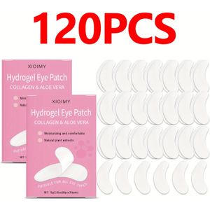 120 stuks Collageen en Aloë Hydrogel Oogmaskers | Hydraterend en Comfortabel, Geschikt voor Alle Oogtypes, Natuurlijke Ingrediënten, Ideaal voor Wimperextensions en Oogverzorging