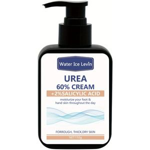 60% Urea Crème met 2% Salicylzuur - Diep hydraterend en voedend voor droge, gebarsten handen en voeten, Niet- formule, Geschikt voor alle huidtypes, Lichtbeige, 150g