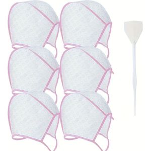 6 haarkleurmutsen met plastic haken, haarverzorgingsgereedschap en accessoires voor normaal haar, geschikt voor gebruik in kapsalons en schoonheidssalons