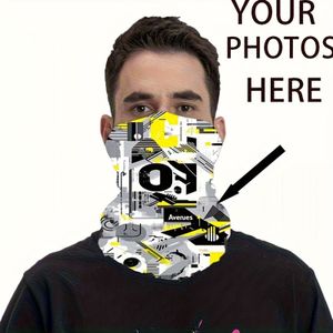 Aangepaste sportdoek - Persoonlijke tekst en logo, geschikt voor maskers, polsbandjes, nekdoeken, hoofdbanden, piratenmutsen en fietsbedekkingen (10-46)