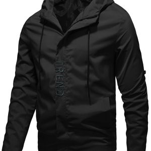 Heren Casual Hooded Jacket, Stoere Rits Cargo Jas Voor Lente Herfst Buitensportactiviteiten, Zomerjas Voor Heren