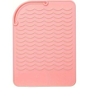 Extra Siliconen Hittebestendige Mat voor Haargereedschap - Antislip, Draagbare Reismat voor Krultangen, Stijltangen & Permanent Rods