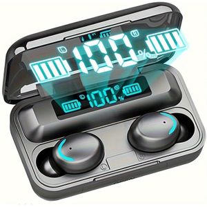 New Draadloze Headsets met LED Display In-Ear TWS Oordopjes voor Sport, Muziek en Gaming – Comfortabel om te , IOS/ Compatibel, Stijlvol Design, Duurzaam Plastic