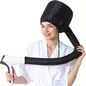 Verstelbare Haardrogerkap - Zachte, Draagbare Kap voor Alle Haartypes, Ideaal voor Styling & Diepe Conditionering, Formaldehyde-Vrij Polyester, Krullen, Haarstyling