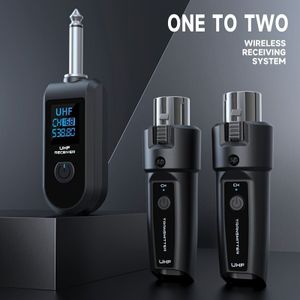 AMACEX Draadloze XLR Zender Ontvanger, Bedrade naar Draadloos Microfoon XLR Adapter, XLR naar 1/4 Inch Adapter, Geschikt voor Dynamische/Capacitieve Microfoons, Audio Interface