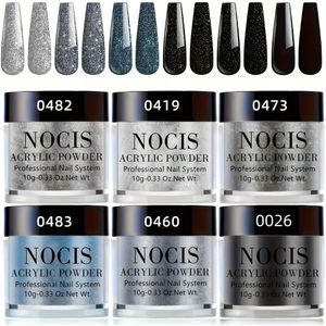 6-kleuren Charm Macaron Crystal Nagellak Poeder Geschenkset - Snel drogend, 3D-kunst, Acryl Verlengpoeder om de show te stoppen, Langdurige glans