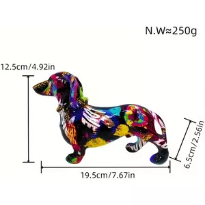 Enkrio Houten hond beeldjes handgesneden hout hond menselijk sculptuur standbeeld handgemaakte accenten ambachten houten sieren staand tafelblad decoratie ornament voor woondecoratie