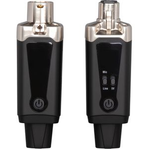 Draadloze Microfoon Zender en Ontvanger voor Dynamisch en Condensator | USB Opladen, XLR Connector, Type-C Poort, Compatibel met Kerstcadeaus