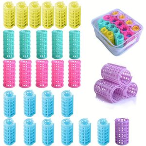 31-delige set krultang zonder warmte voor dames, krultang voor volume, krultang voor wortelclip, pluizige instant bangs (30 krultangen plus een tas) Eenvoudige DIY krullen voor alle haarsoorten